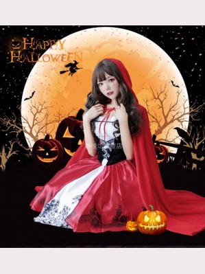 Halloween Vampire Witch Dress + Cape Set (JYF08)